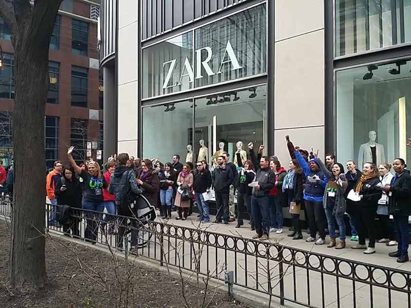 protestas Comercio: Zara en Chicago