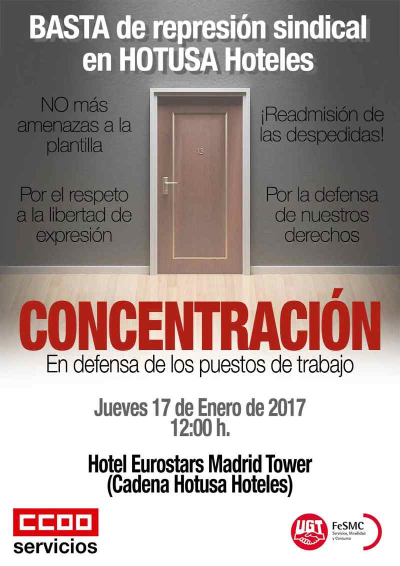 concentracion Hotusa Madrid