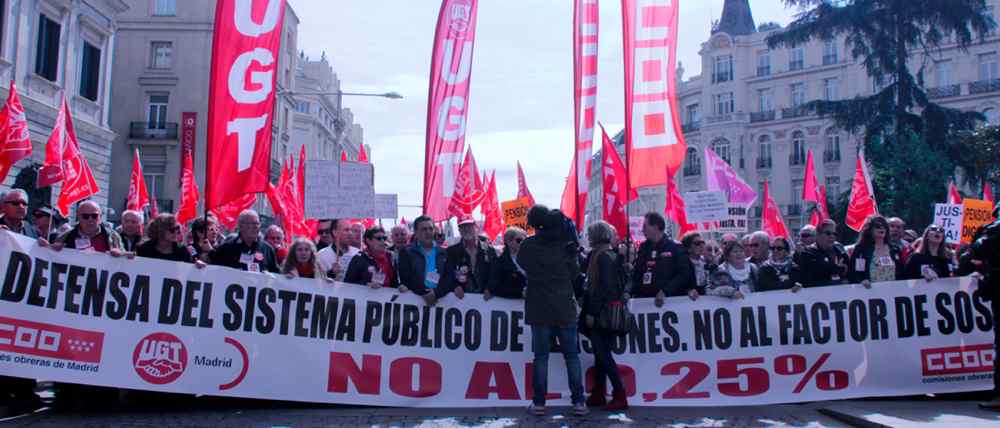 Manifestacion en defensa de las  pensiones