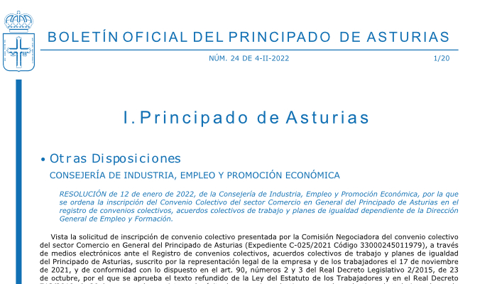 Portada publicación BOPA