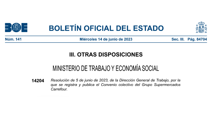 Captura publicación en BOE