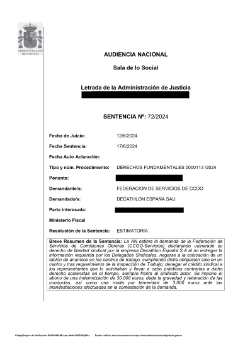 Sentencia Decathlon