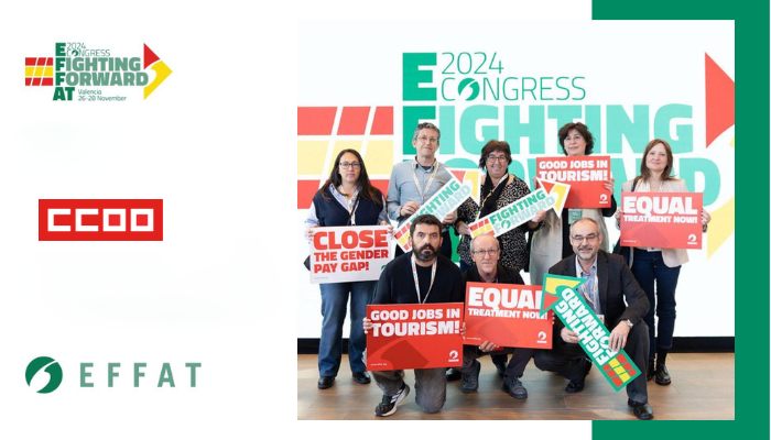 Foto de la delegación de CCOO en el 6º Congreso de EFFAT