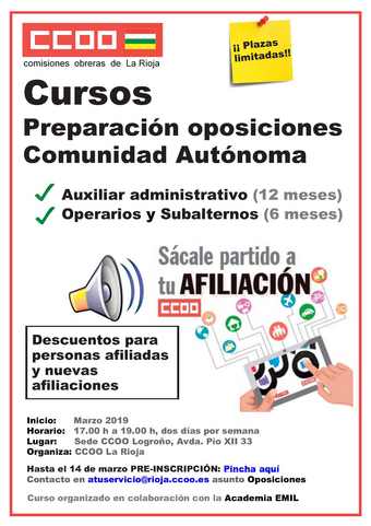 cartel cursos oposiciones