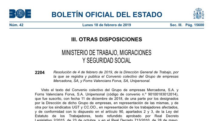 Captura de imagen portada publicación BOE