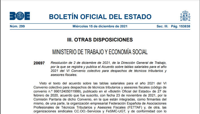 Imagen del Boletín Oficial del Estado