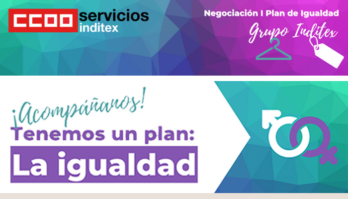 imagen diseño comunicado negociación del I Plan de Igualdad del Grupo Inditex