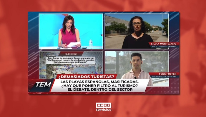 Intervención de la Secretaria General de Servicios CCOO Illes Balears el pasado 14 de julio en el programa Todo es mentira de Cuatro.