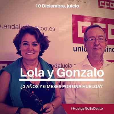 Derecho de huelga. Juico a Lola y Gonzalo