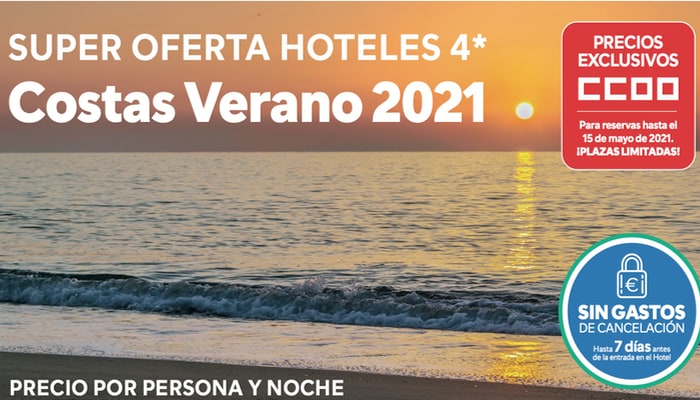 Oferta hoteles afiliados CCOO