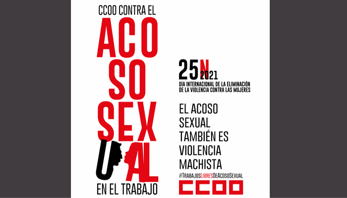 Acoso sexual 25 N La Sección Sindical Estatal de Paradores y el Sindicato Comisiones Obreras, en el día del 25N reivindicamos el lema de este año CONT