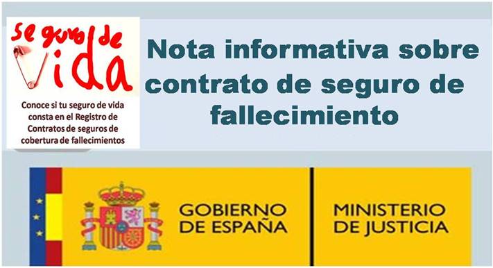 Nota informativa sobre contrato de seguro de fallecimiento