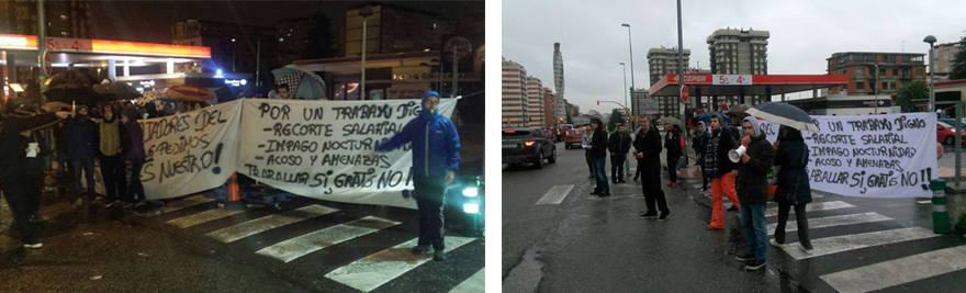 Huelga en Burger King (Gijón), movilización