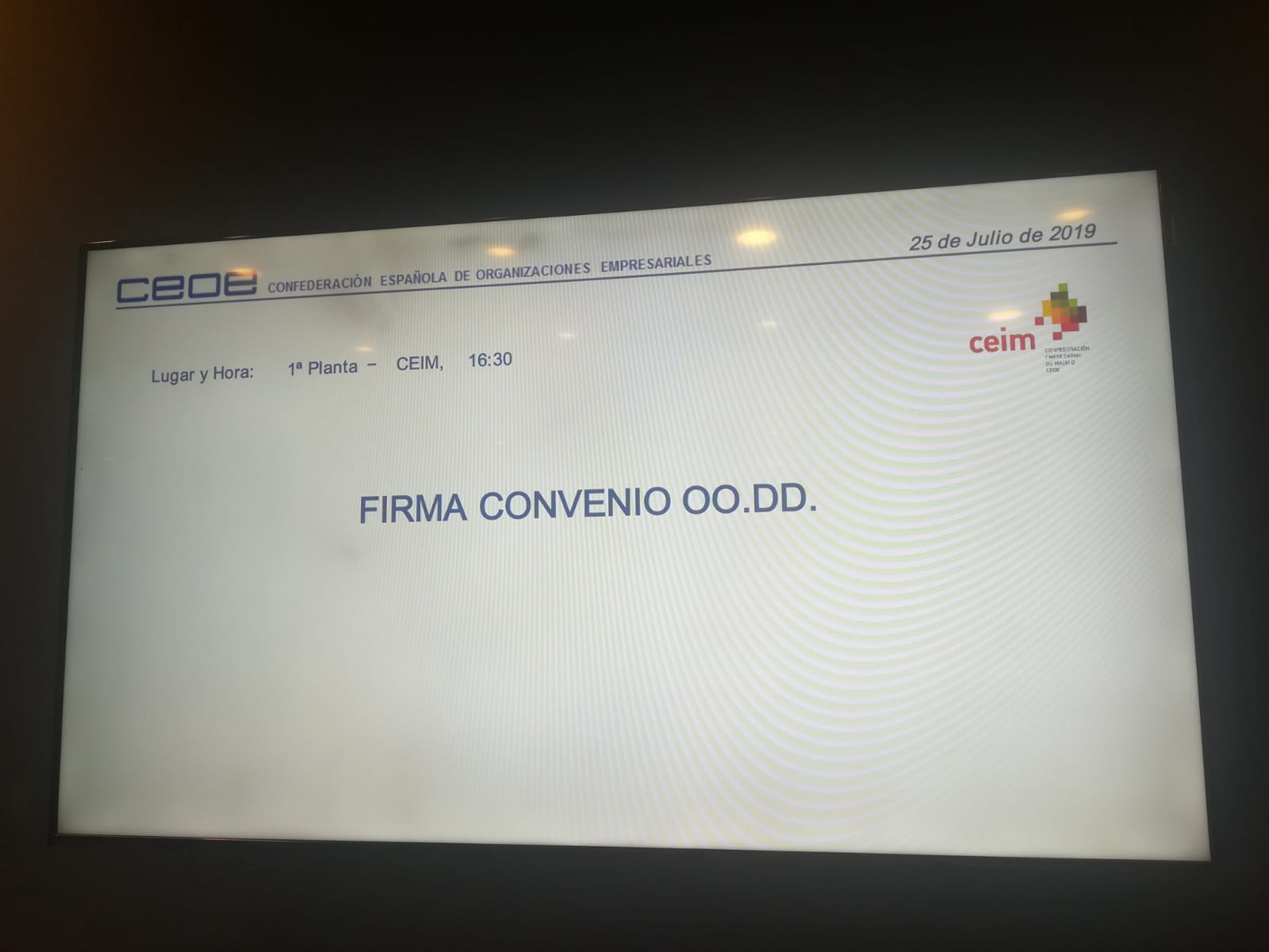 Firma del convenio de OODD de Madrid