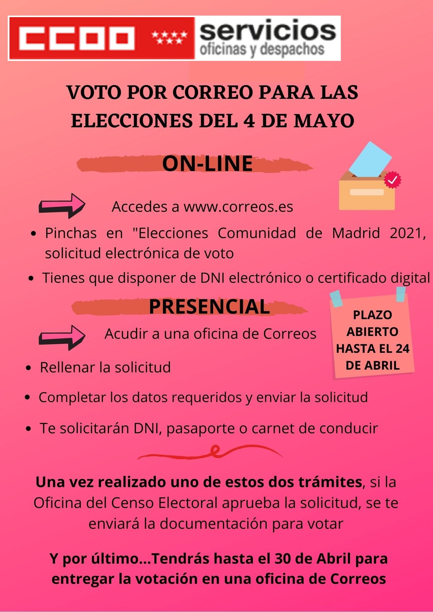 voto por correo 4mayo