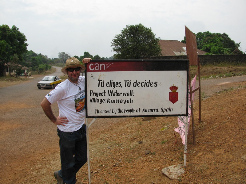 Jesús Zamanillo en Sierra Leona (Kamayed) en Enero de 2009