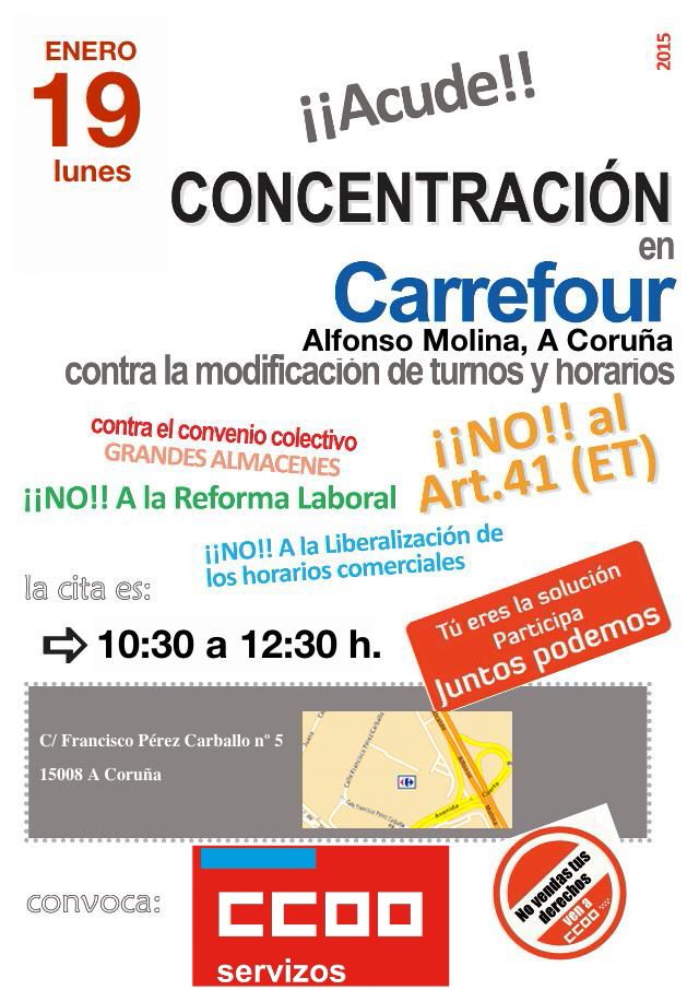 Concentracion Carrefour a Coruña