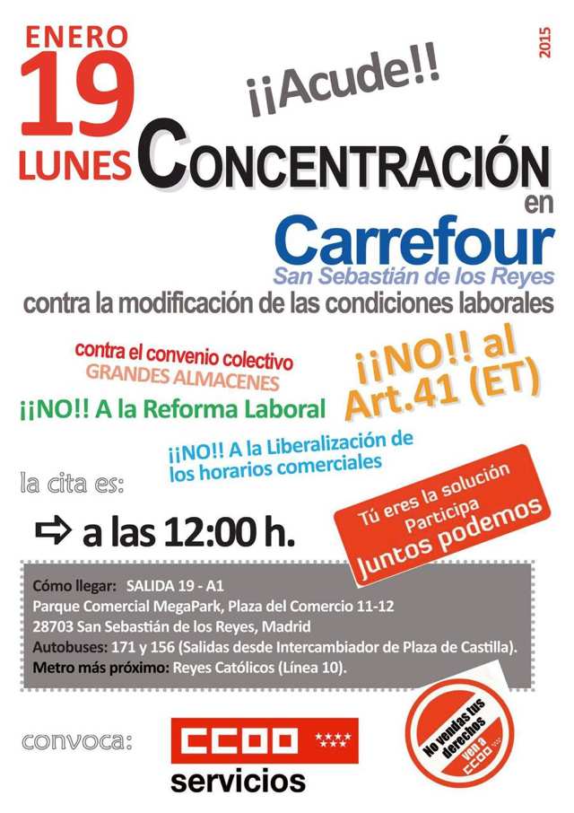 Concentracion carrefour San sebastian de los reyes