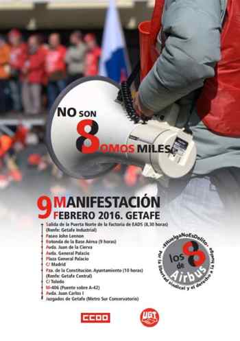 Manifestacion 8 de Airbus Getafe