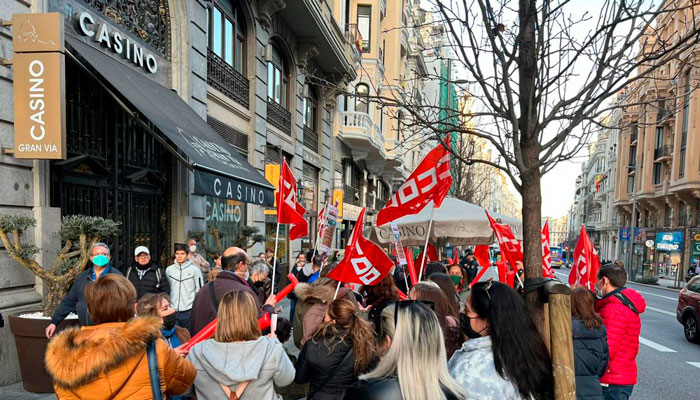 concentración contra el ERTE en el Casino de Madrid-Aranjuez