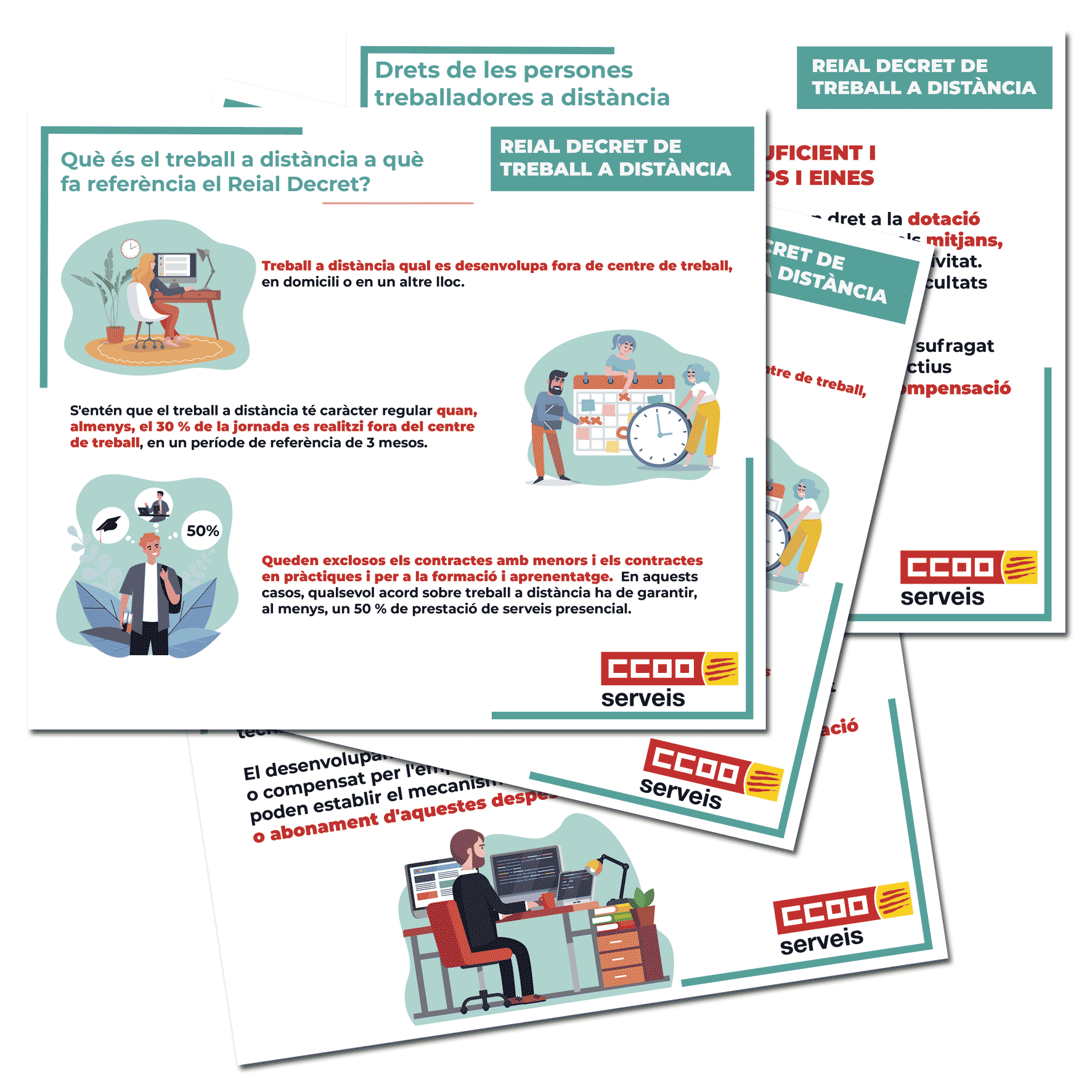 Teletreball Teletrabajo Treball a distància Trabajo a Distancia Derechos Negociación Colectiva Drets Negociació col·lectiva