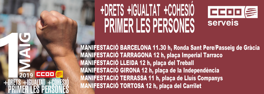 #1deMaig +DRETS +IGUALTAT +COHESIÓ  #PrimerLesPersones