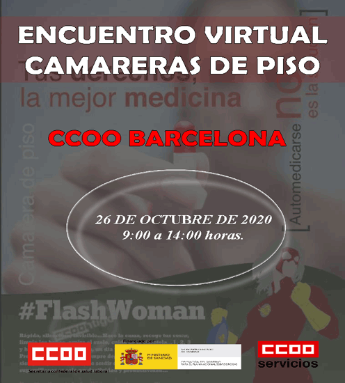 Jornada Cambreres de pisos - hostaleria - CCOO salut laboral automedicar-se drets medicina - Encuentro camareras de piso hostelería CCOO salud labora