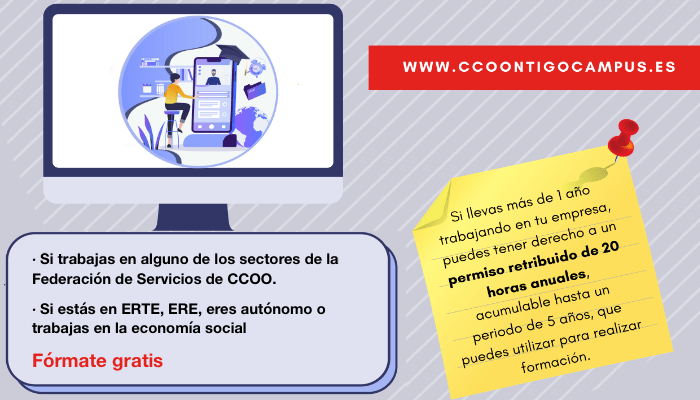 Formación gratuita en Servicios CCOO