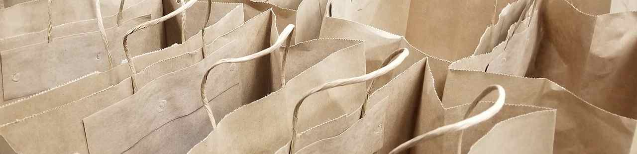 Bolsas de papel.Comercio