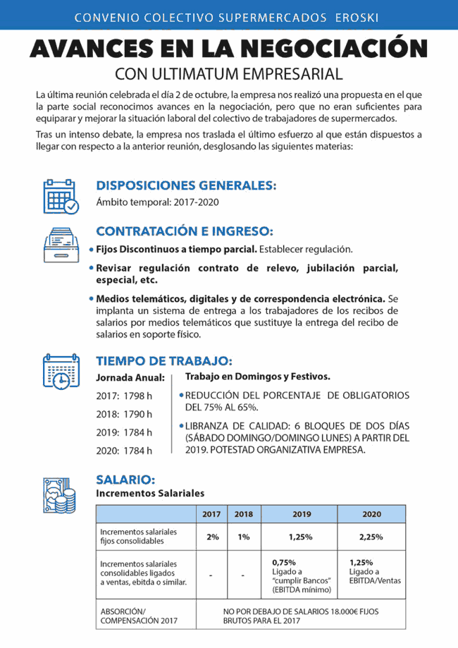 Comunciado CCOO Eroski Convenio