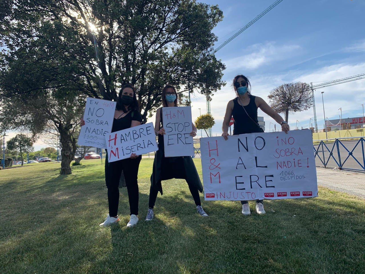 Protesta H&M en el exterior