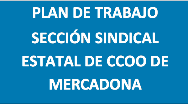 Plan de trabajo CCOO Mercadona