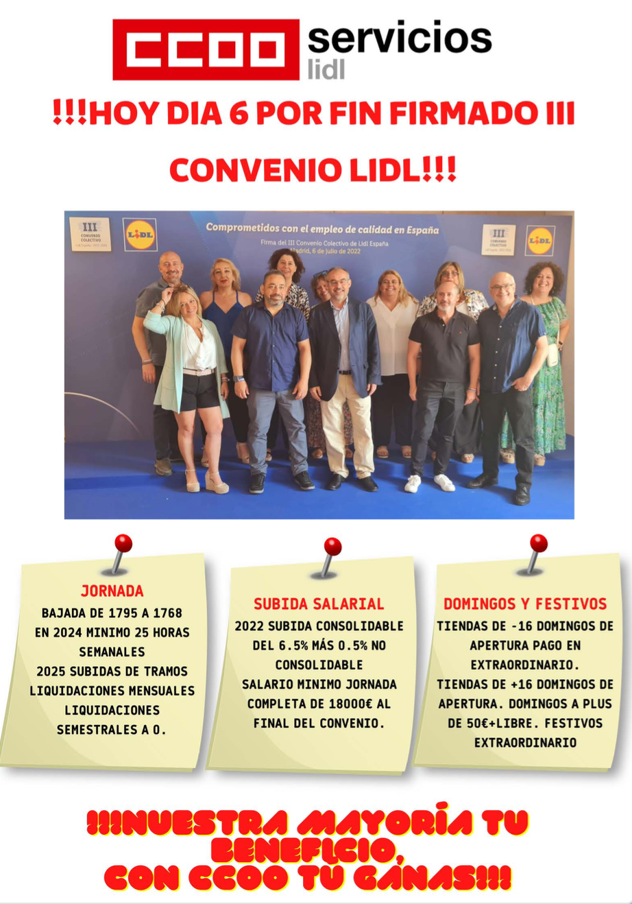 comunicado firma convenio de lidl