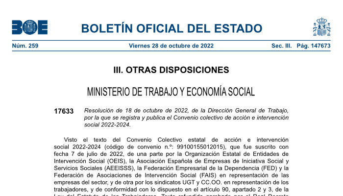 portada publicación Boletín Oficial del Estado