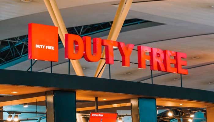 Cartel aeropuerto Duty-Free