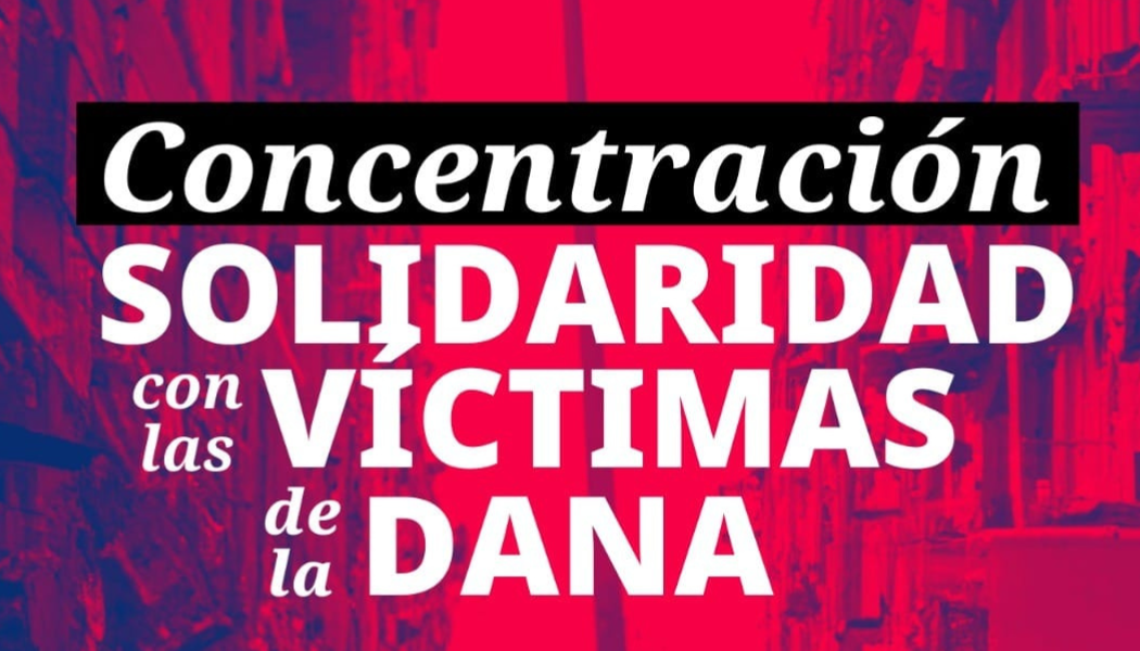 CCOO ECI CONCENTRACIÓN CENTROS DE TRABAJO SOLIDARIDAD VÍCTIMAS DE LA DANA VALENCIA 10 MINUTOS DE SILENCIO