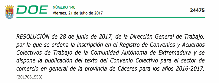 Convenio Comercio Cáceres