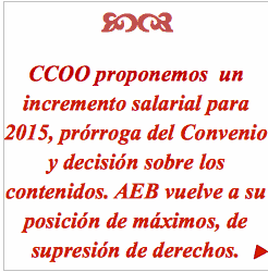 Propuesta ccoo convenio banca, aumento salarial 2015