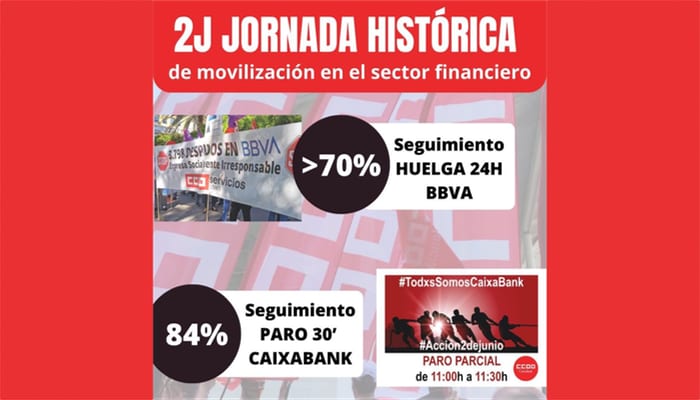 Paros en sector financiero