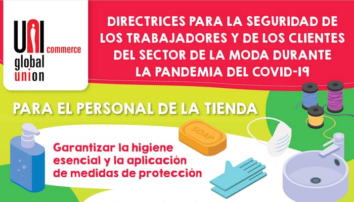 Directrices UNI tiendas de moda seguras Covid 19