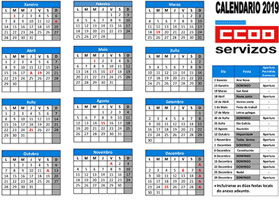 Calendario Laboral 2019