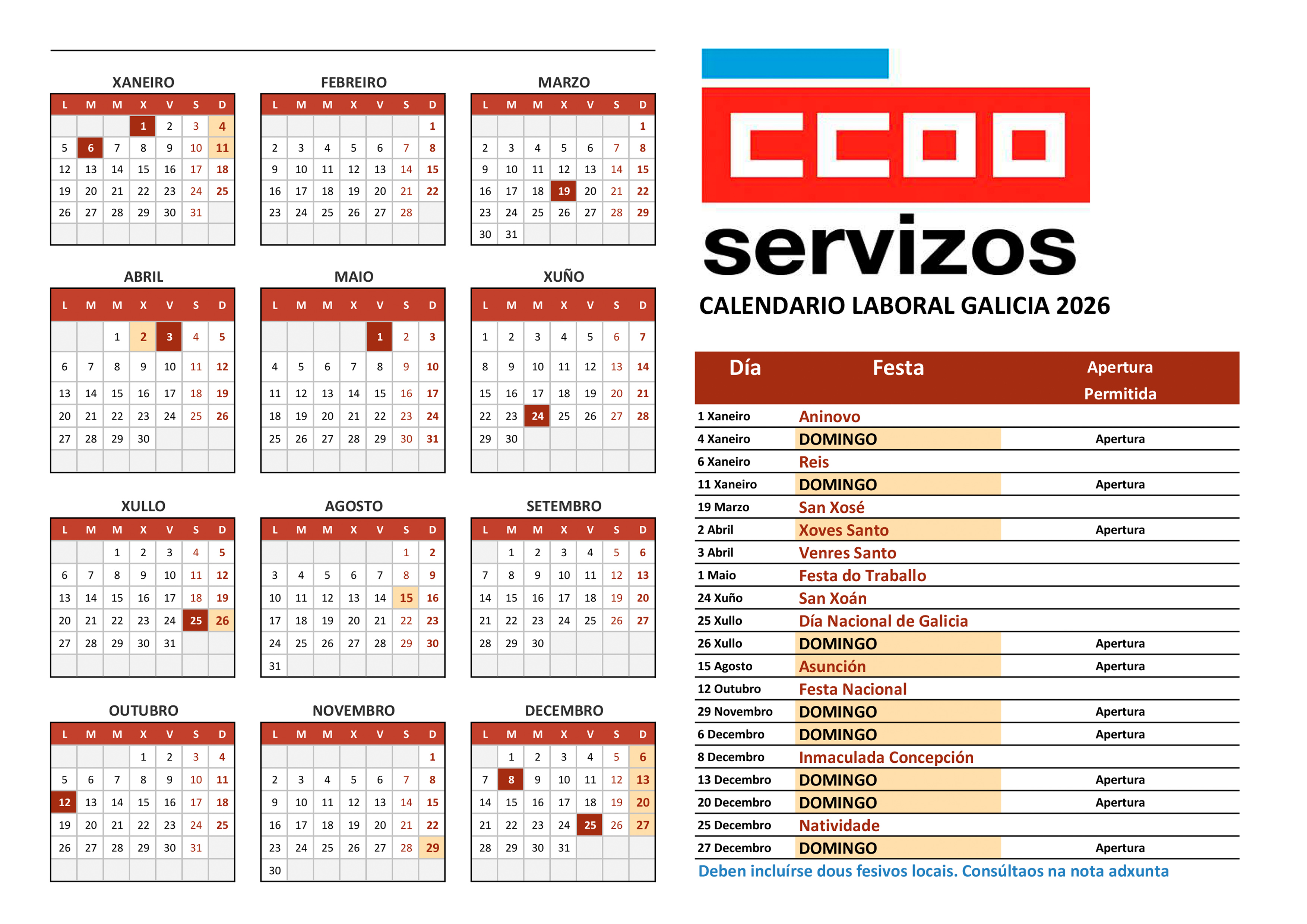 Calendario Laboral 2025 Calendario Laboral 2025