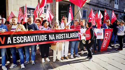 concentración convenio hostalaría Coruña