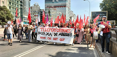 Manifestación Teleperformance