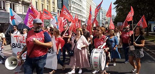 manifestación Teleperformance Naturgy