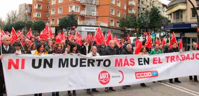 manifestación contra siniestralidad laboral