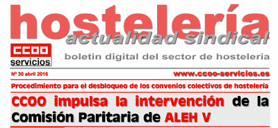 Boletin sindical hosteleria CCOO