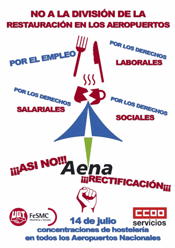 Hosteleria de los aeropuertos en lucha