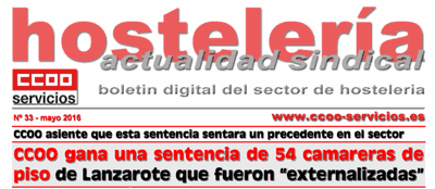 Boletin CCOO Hostelería numero 33