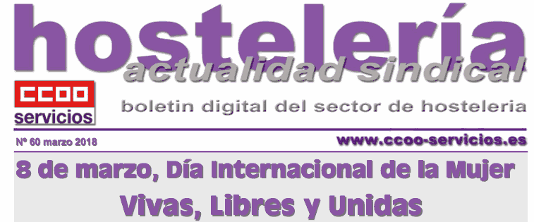 Boletín Sindical Hostelería CCOO, número 60. 8 de marzo